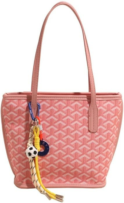 Women Tote Handbag PU Leather Lightweight Shoulder Bag with Zipper | Amazon (US)