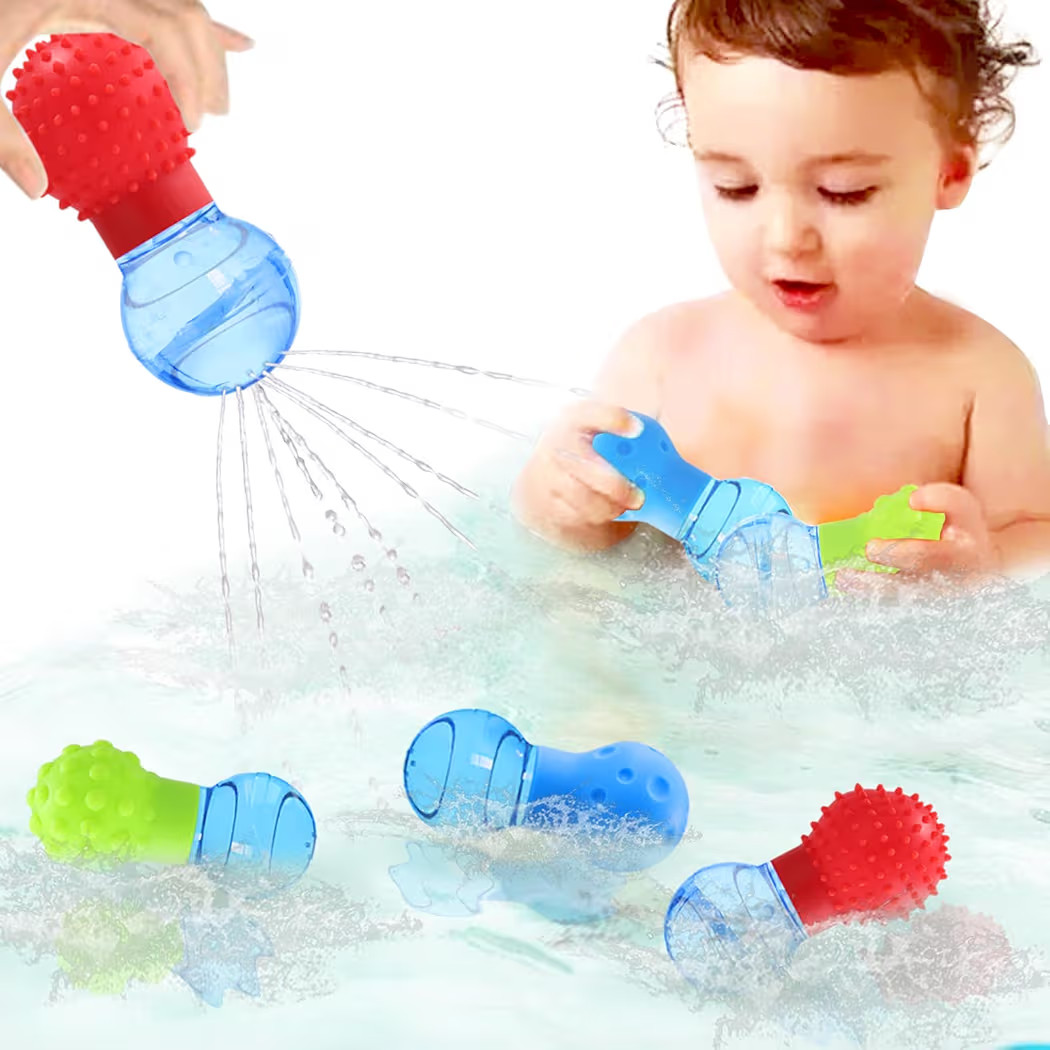3Pack Bath Toys for Toddlers 1-3 - Sensory Squeezing Water Bathtub Toys for Kids | Bath Tub & Poo... | Amazon (US)