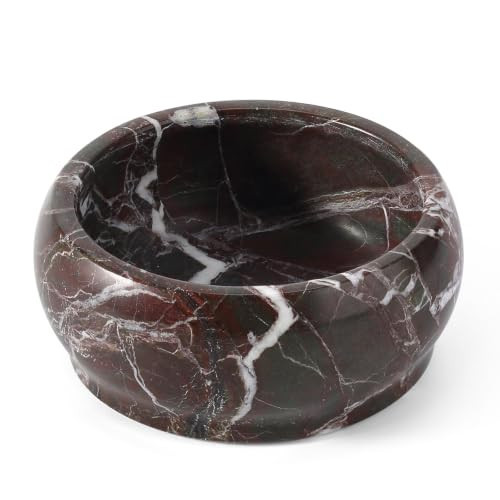 karibiber Marble Decorative Bowl, 4.7" Red Small Natural Stone Candy Bowl for Coffee Table Decor,Fruit Bowl for Kitchen Counter,Versatile Catchall Key Entryway | Amazon (US)