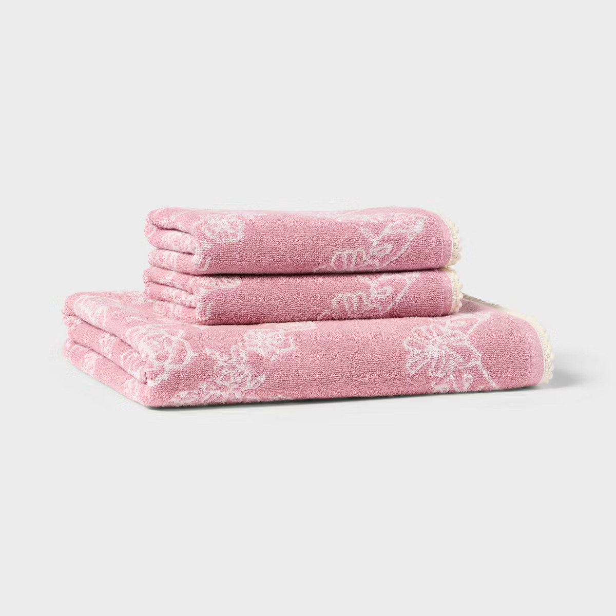 Valentine's Day Lace Border Jacquard Bath Towel - Threshold™ | Target