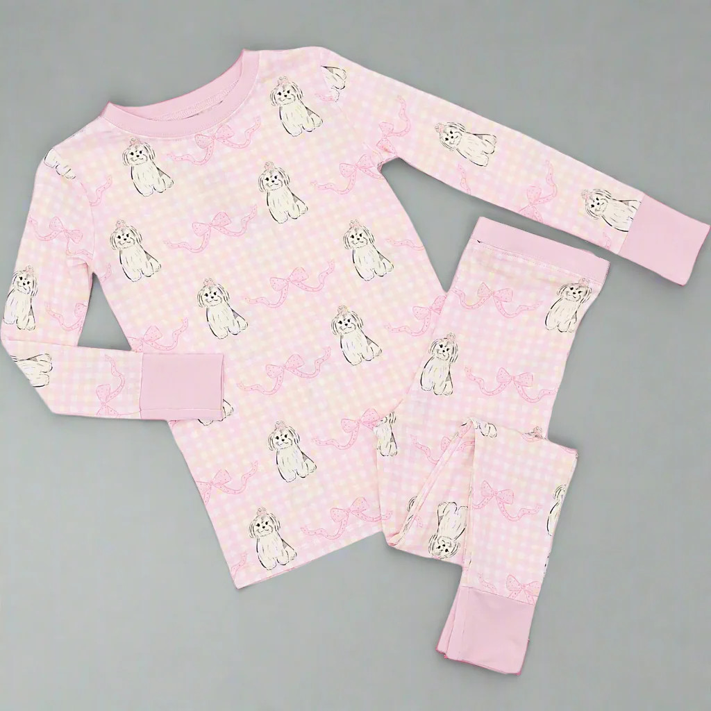 BOWS AND BARK BAMBOO PJ SET | Sydney and Co.