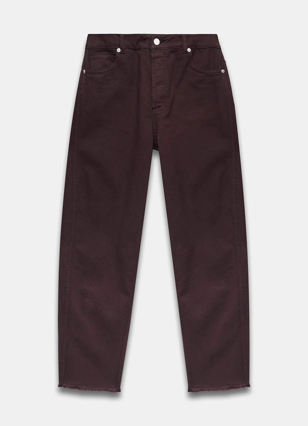 Burgundy Barrel Leg Jeans | Mint Velvet