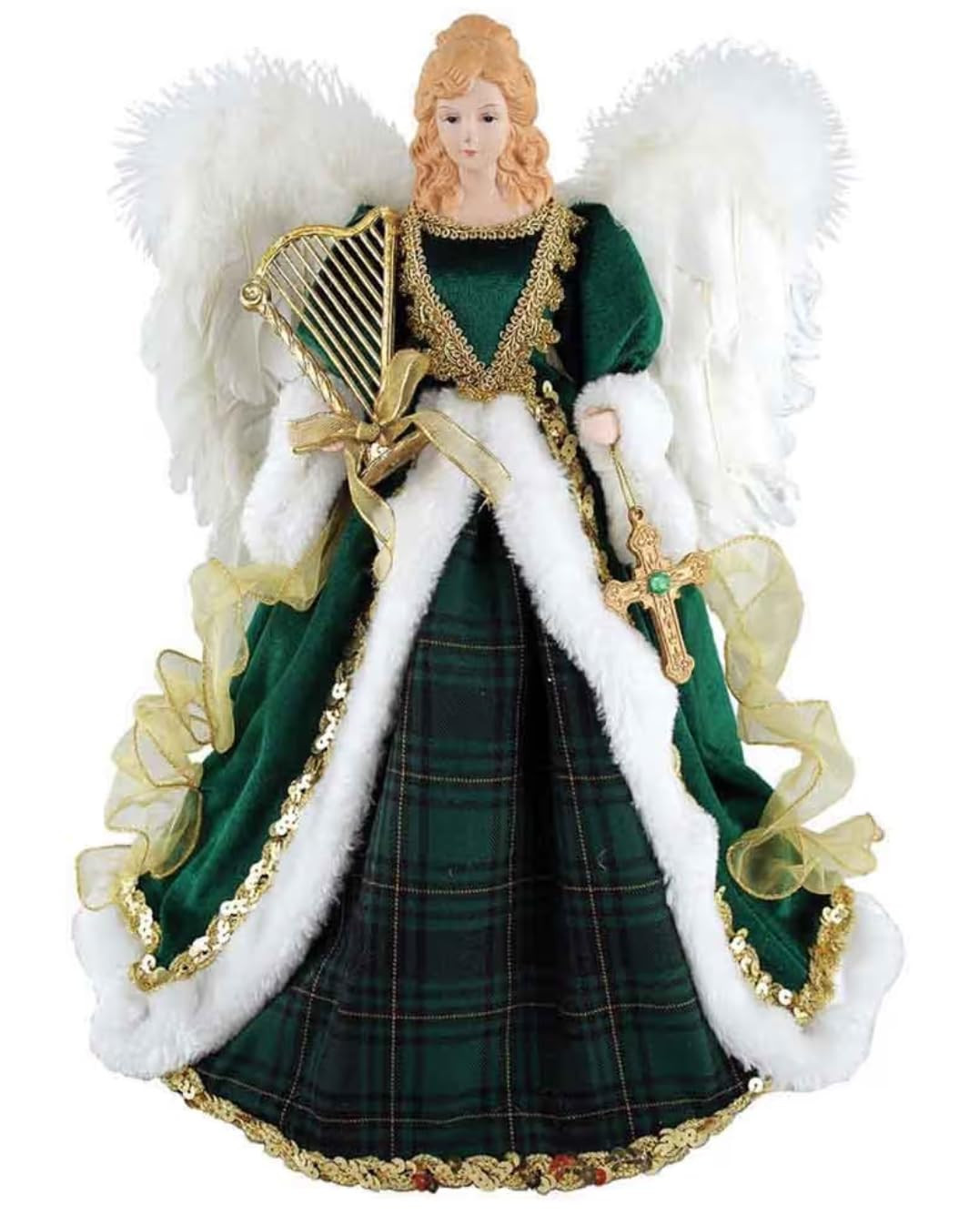 Santa's Workshop 3005 Irish Angel Treetopper, Multi, 16" | Amazon (US)
