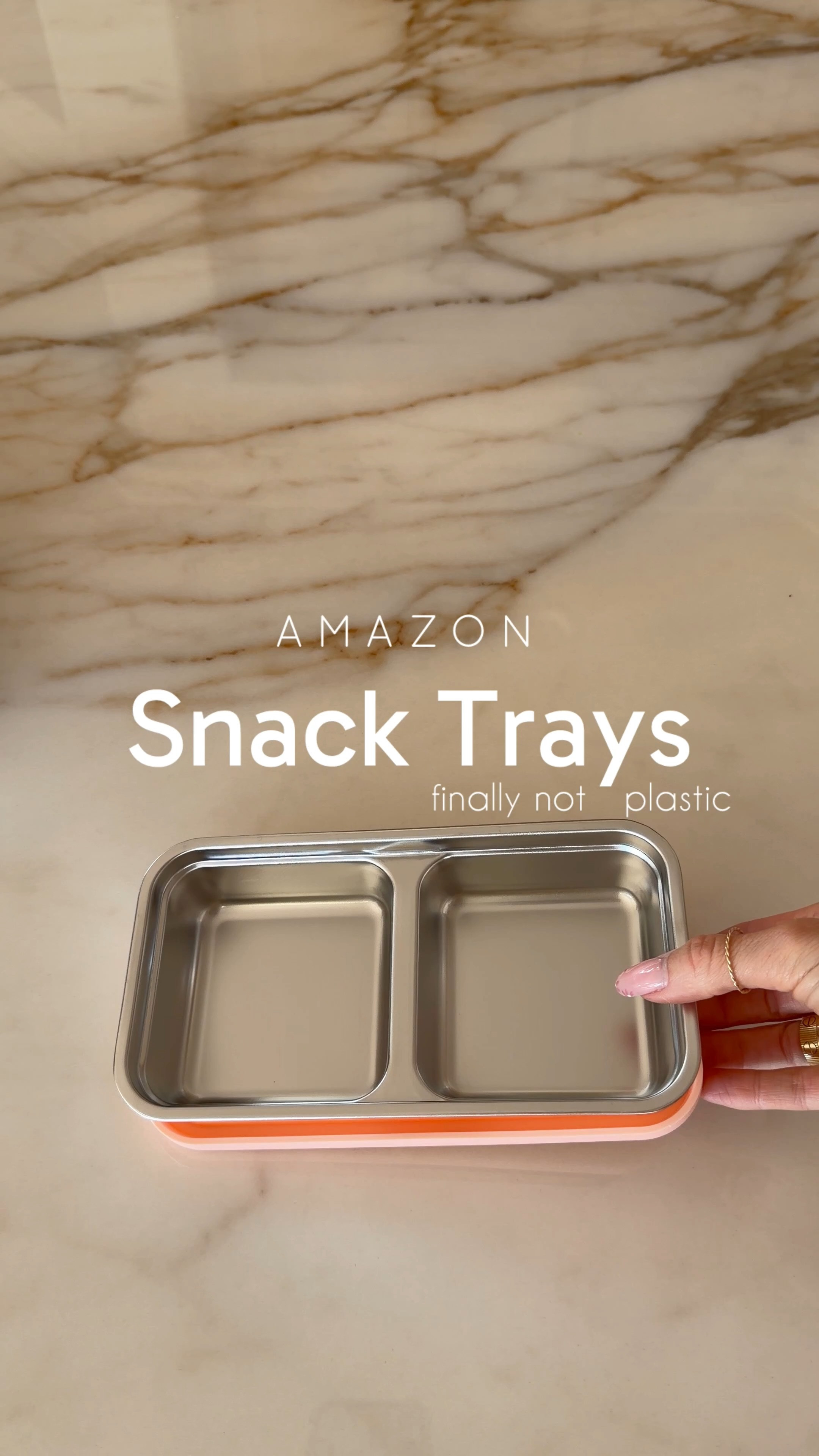 These stainless steel snack trays with silicone lids, dishwasher safe, leak-proof, and I love that they’re a safer alternative to plastic for snacks and food storage. 

 #LTKfoodie #LTKHome
