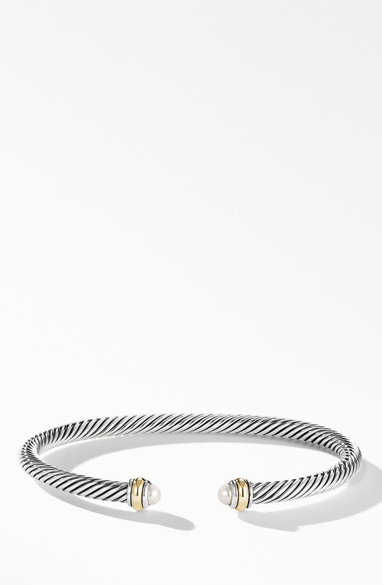 4mm Cable Classic Bracelet with 18K Gold & Semiprecious Stones | Nordstrom