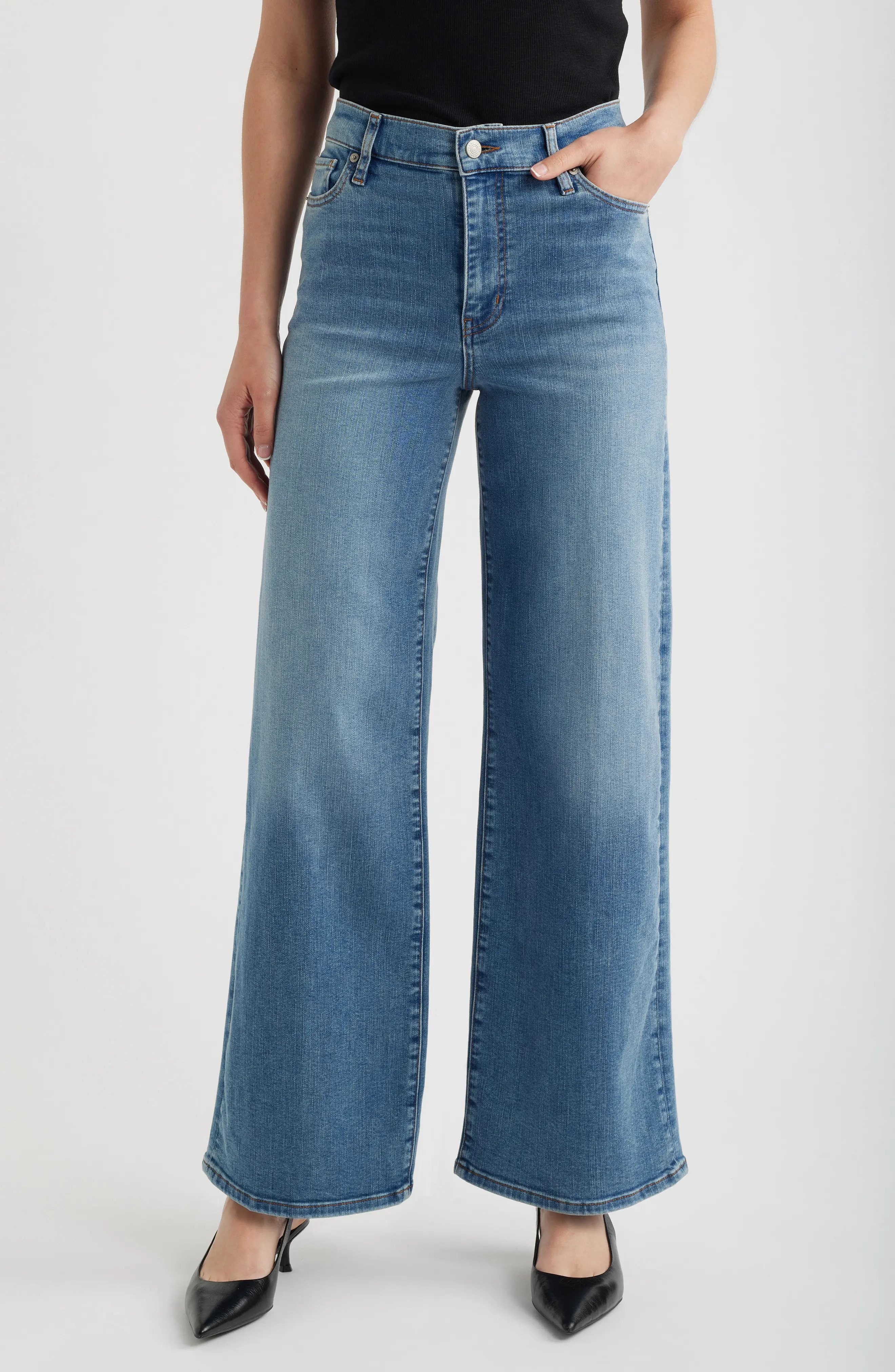 Le Slim Palazzo High Waist Wide Leg Jeans (Women) | Nordstrom | Nordstrom
