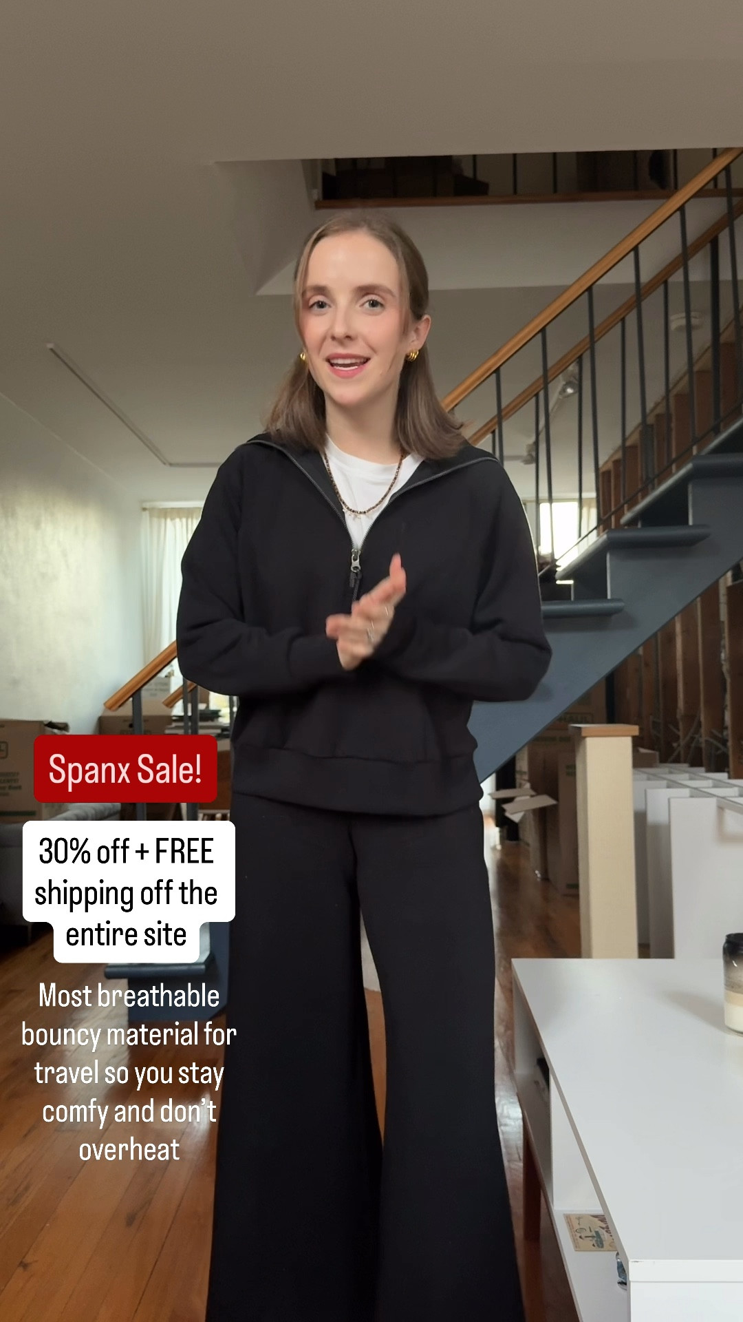 Spanx once a year sale! 30% off & free shipping on everything! Wearing xs petite in bottoms and xs reg in zip up 
Athleisure travel look 


#LTKSaleAlert #LTKCyberWeek #LTKGiftGuide