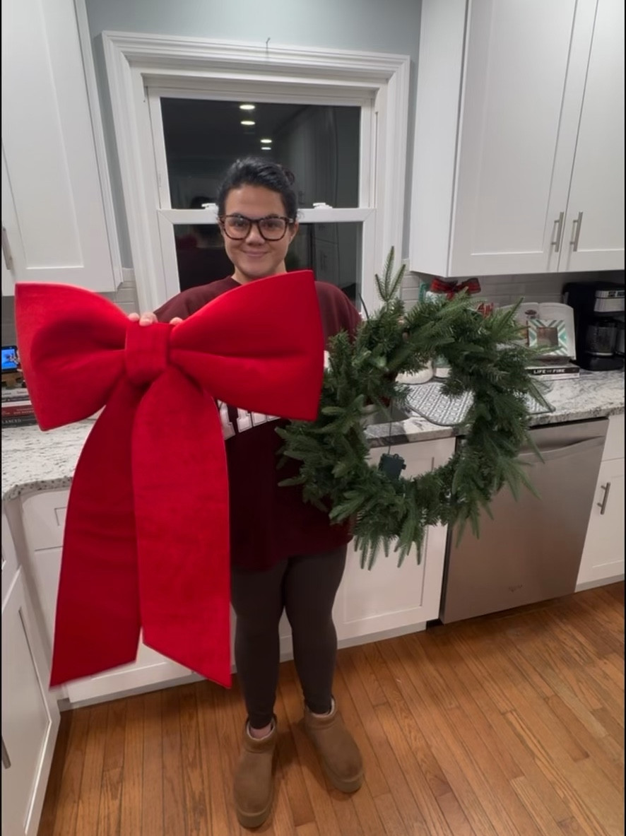And just like that, this oversized red bow has easily become my favorite Christmas decoration to date!🌲🎄

Shop this bow and wreath at the links below. 

#LTKSeasonal #LTKSaleAlert #LTKHoliday