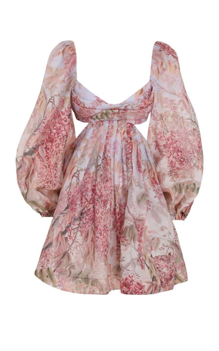 Botanica Cutout Linen-Silk Mini Dress | Moda Operandi (Global)