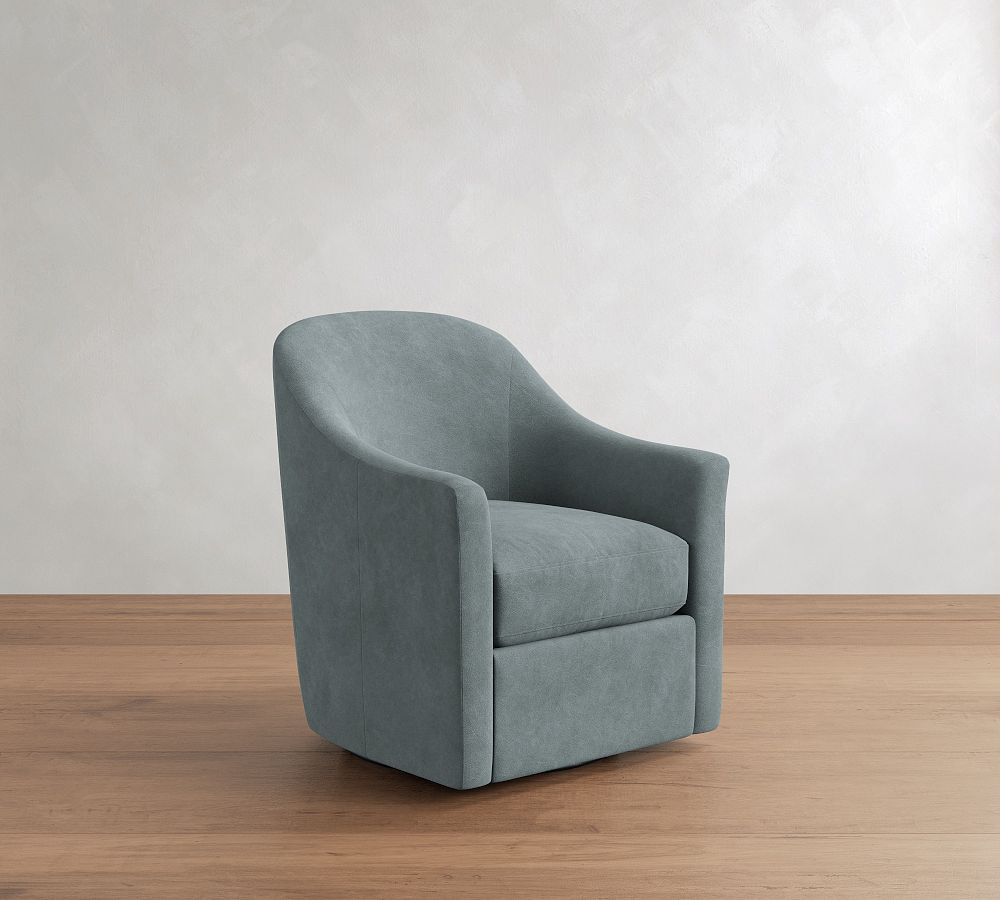 Tillman Leather Swivel Chair | Pottery Barn (US)