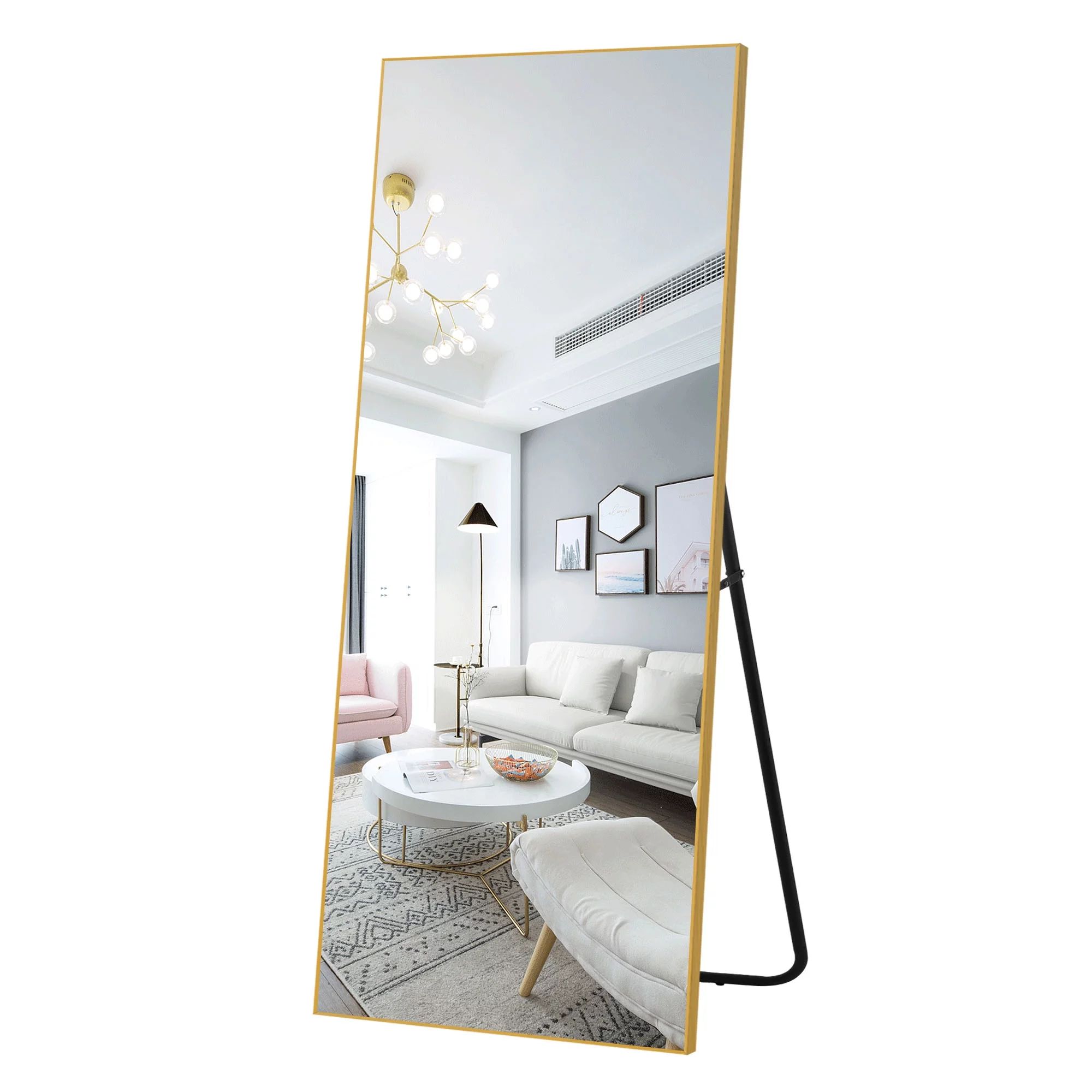 NeuType Full Length Mirror Floor Rectangle Gold 65"x22" - Walmart.com | Walmart (US)