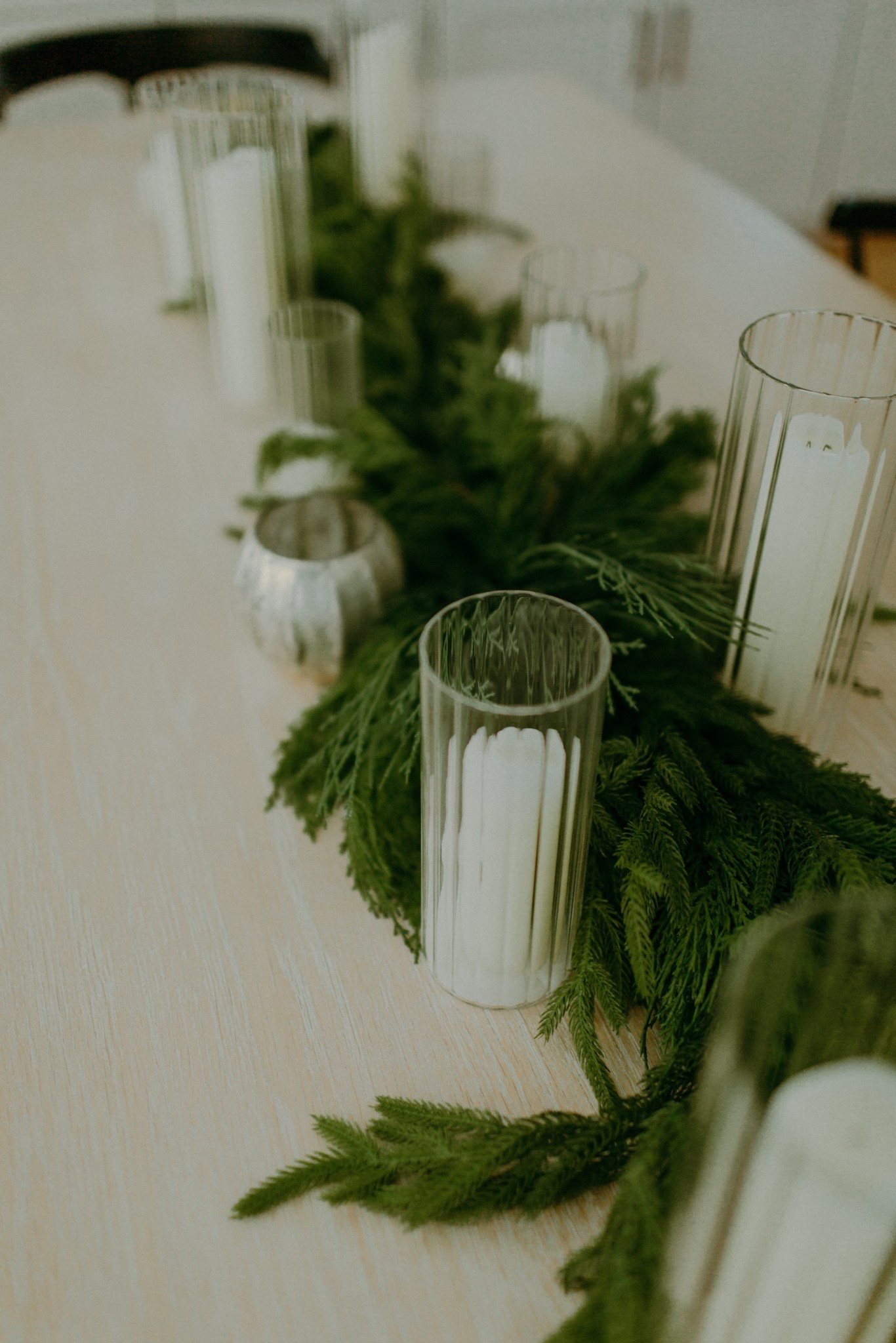 Simple holiday centerpiece!

Christmas greenery styling with fresh cedar swag, holiday garland, and seasonal Christmas greenery creates an elevated, timeless look for the holidays. I styled this space with lush cedar stems, natural evergreen branches, and layered Christmas swag to build a full, organic centerpiece that feels classic yet warm. Glass candle holders and clear glass vases add height and glow, while neutral taper candles and soft candlelight bring a cozy, festive ambiance. This holiday centerpiece idea is perfect for Christmas tables, mantels, kitchen islands, and entryway styling. A mix of fresh greenery, natural textures, and elegant glassware creates a refined Christmas décor look that works beautifully in modern organic, traditional, and neutral holiday homes.

#LTKHoliday #LTKSeasonal #LTKHome