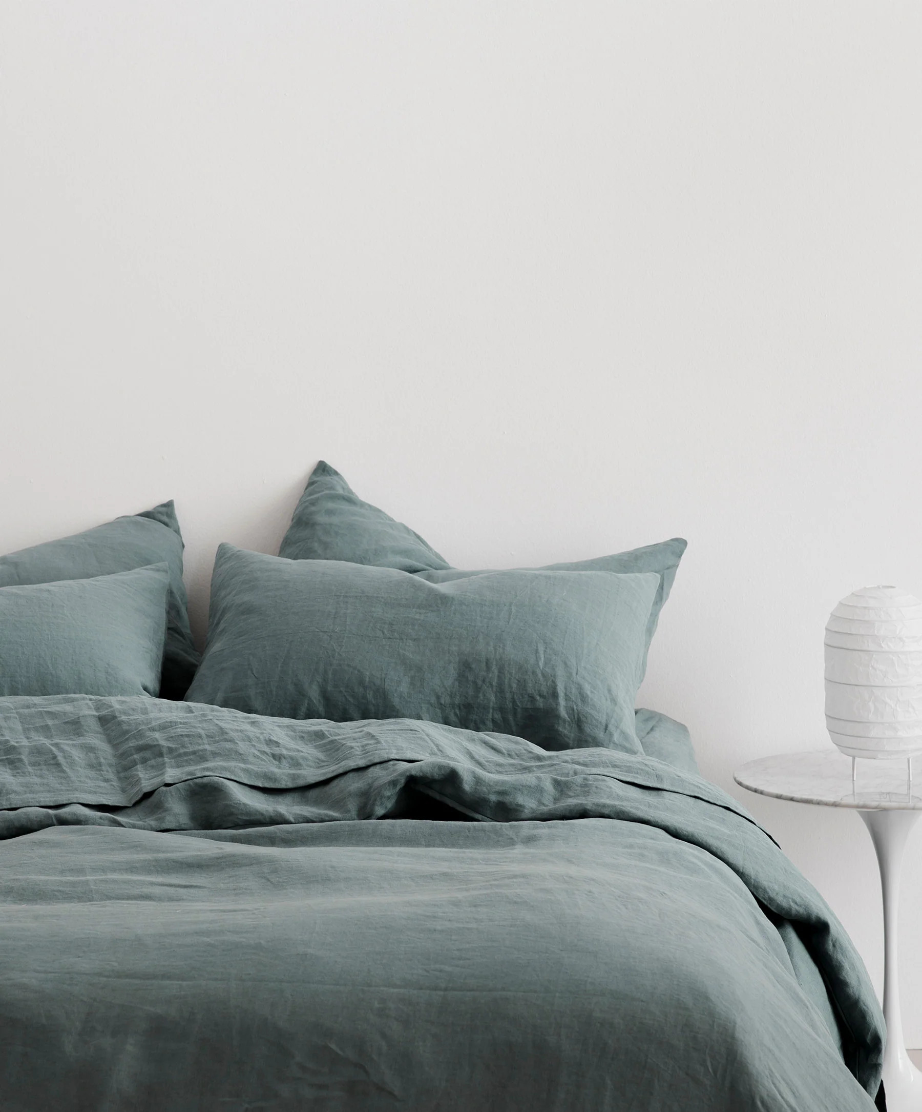 Linen Duvet Cover Set - Bluestone, Twin | CULTIVER US