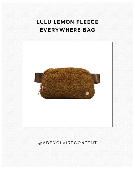 
Back in stock: Lulu women's fleece belt bag🤎🤎
 
#purse #pursesandbags #bags #bagsandpurses #neutral #affordable #accessories

#LTKFind #LTKitbag #LTKsalealert