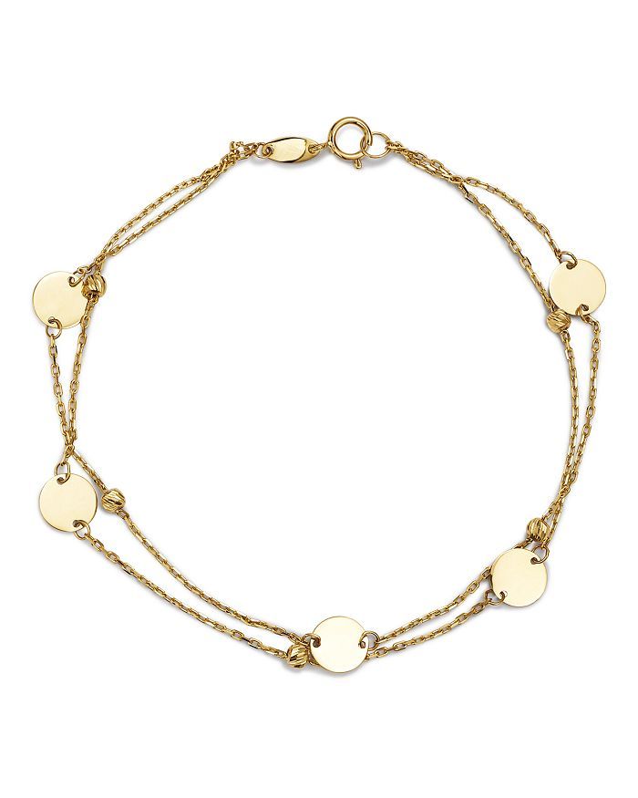 Layered Disc & Bead Bracelet in 14K Yellow Gold - 100% Exclusive | Bloomingdale's (US)