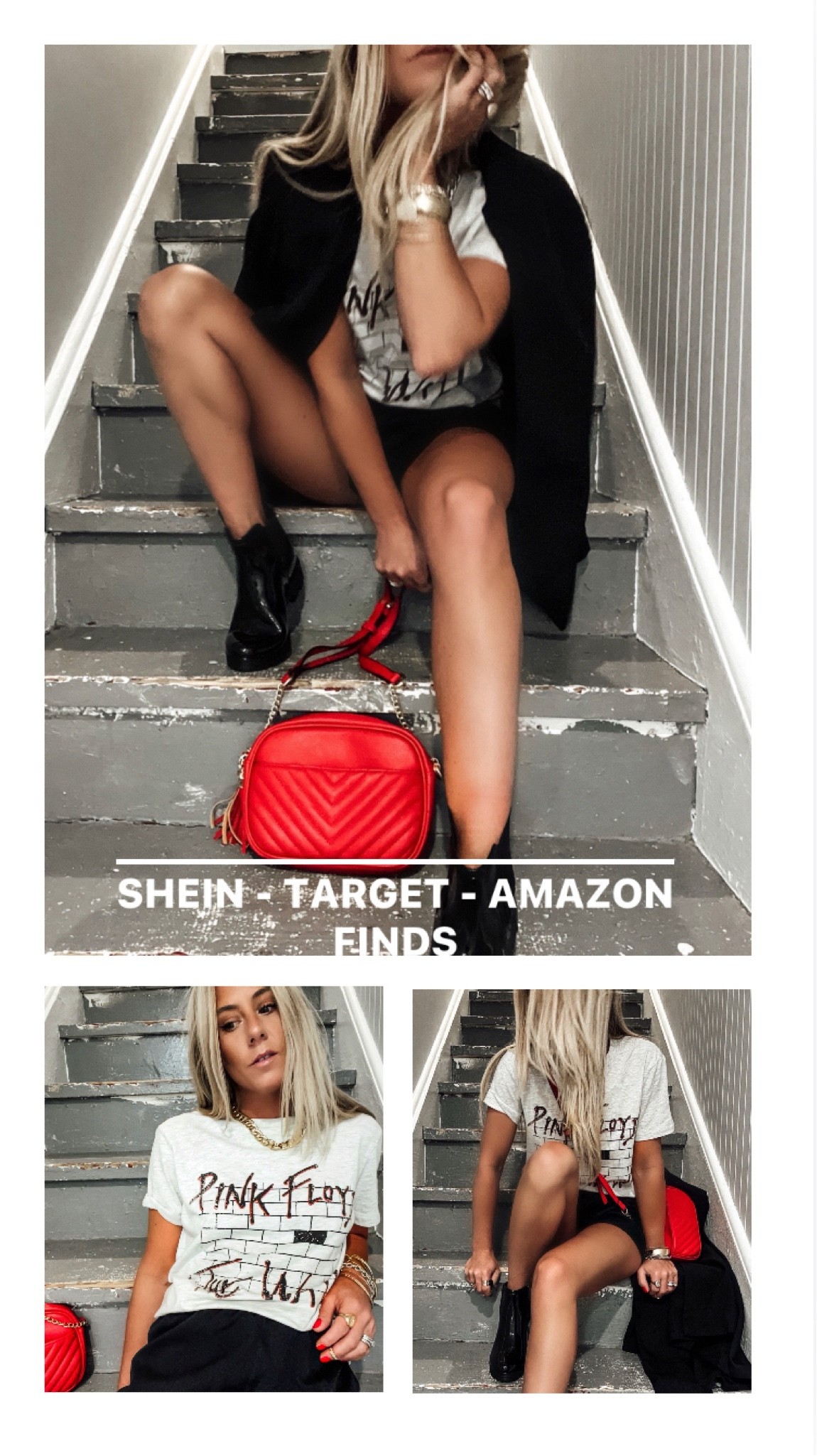 grungy thursday 🖤
:

Target Women's Pink Floyd The Wall Short Sleeve Graphic Boyfriend T-Shirt - Heather Gray (size XS) - $14.99 

SHEIN SXY Rib-knit Crop Cami Top With Coat & Shorts Set (size XS) $23 

Amazon 
EYUSHIJIA Women's Short Rain Boots Waterproof Slip On Ankle Chelsea Booties (tts) - $21

#LTKshoecrush #LTKSeasonal #LTKfit