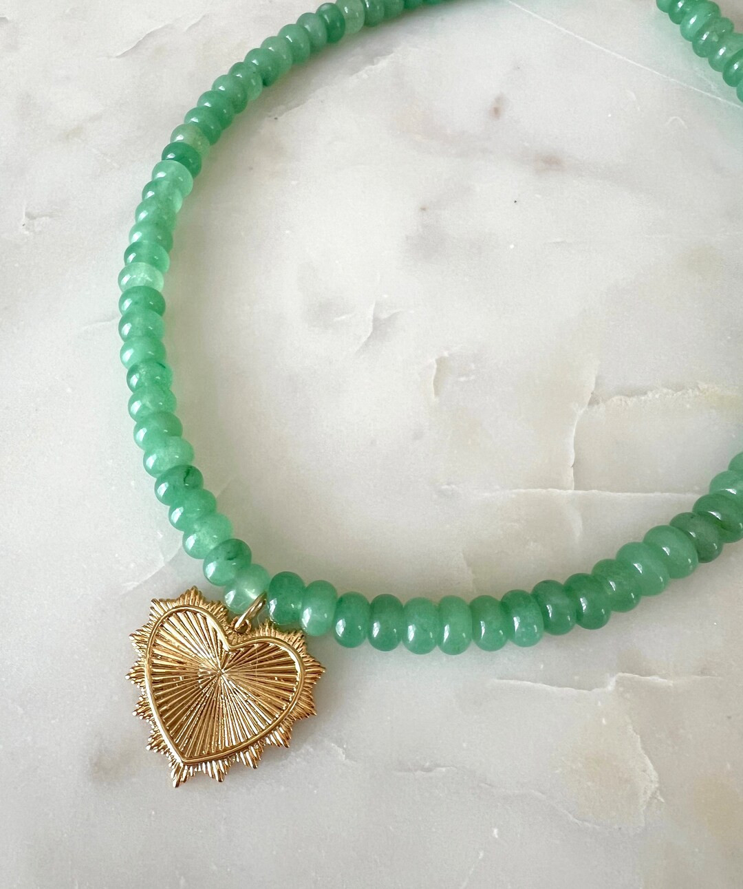 Eros Charm Necklace Green - Etsy | Etsy (US)