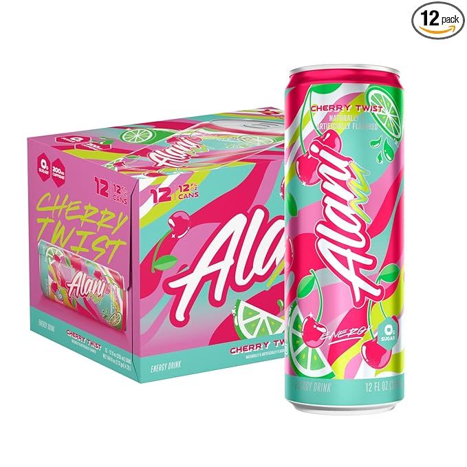 Alani Nu Cherry Twist Sugar Free, Low Calorie Energy Drinks | 200mg Caffeine | Pre Workout Perfor... | Amazon (US)