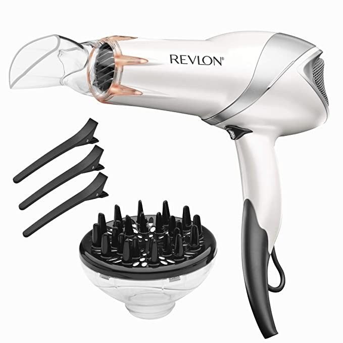 Amazon.com: REVLON Infrared Hair Dryer | 1875 Watts of Maximum Shine, Softness and Control, (Whit... | Amazon (US)