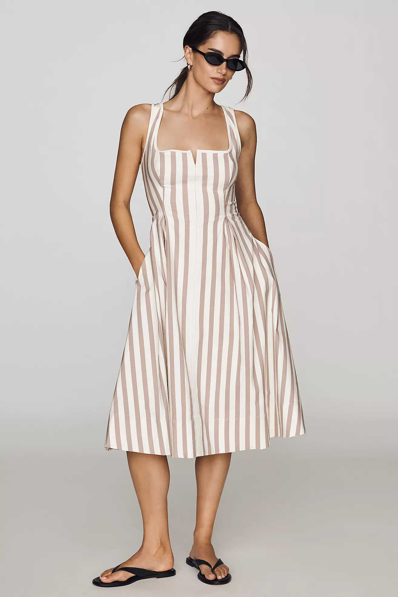 Maeve Arlette Midi Dress | Anthropologie (US)
