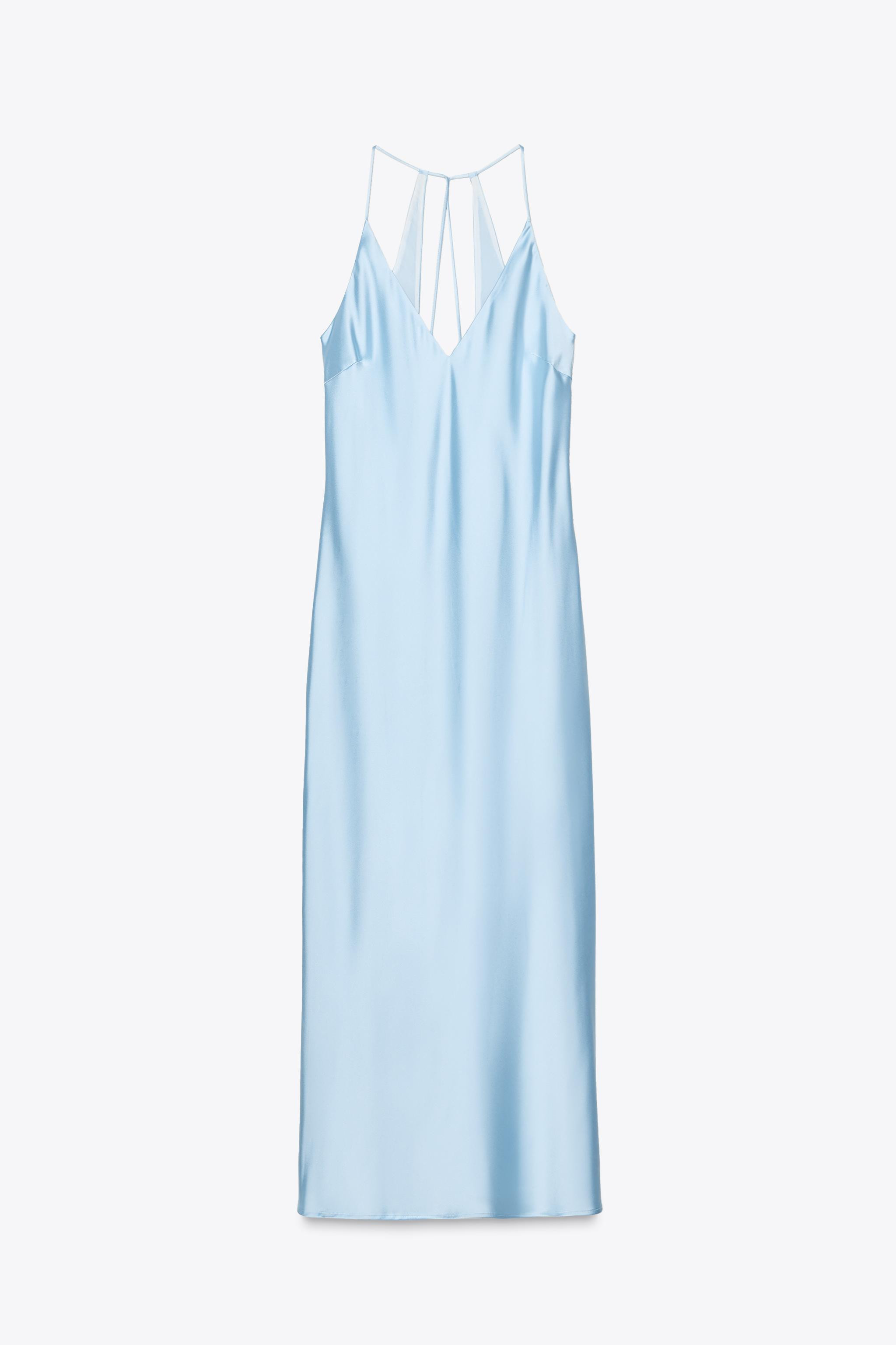SATIN LINGERIE STYLE MIDI DRESS | Zara US