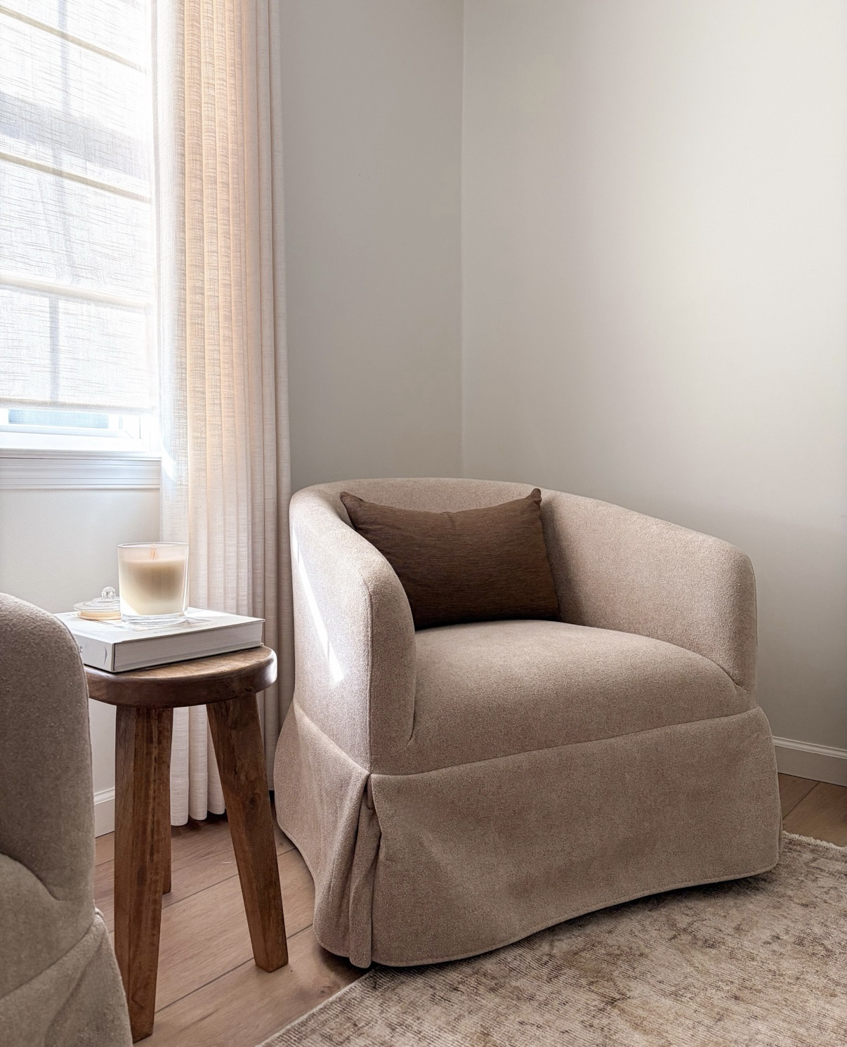 My favorite cozy swivel chair. ☁️🤎 I love the slipcovered detail and the color and fabric is perfection. This is the Sand color and it’s also available in Cream. 

Accent chairs 

#LTKHome #LTKSaleAlert