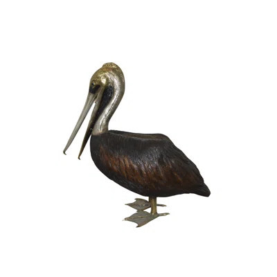 Fuqua Brass Upright Pelican Bronze Statue Fountain - Size: 46"L x 20"W x 44"H. | Wayfair North America