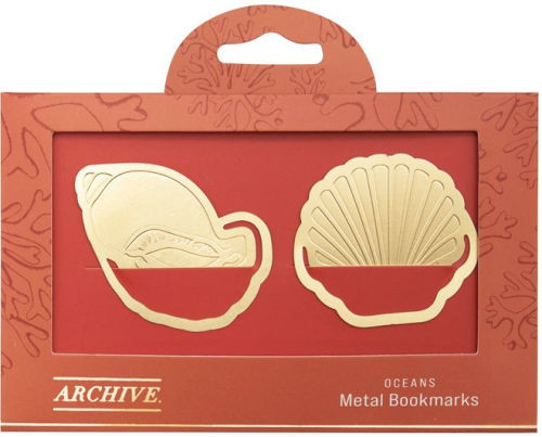 Archive Oceans Shell Metal Bookmarks, Set of 2 | Barnes & Noble