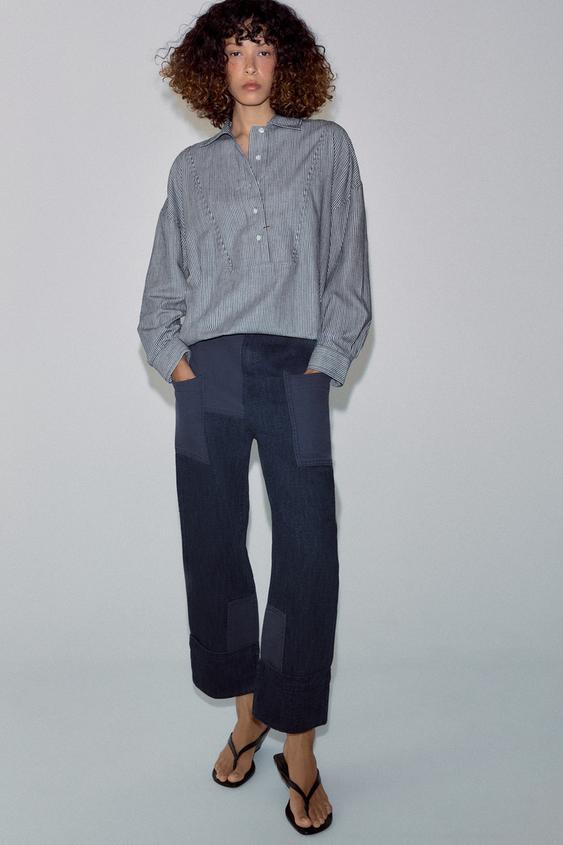Zara - Zw Collection Striped Shirt - Striped - M - Woman | Zara AU
