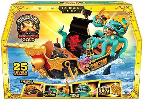 Treasure X Sunken Gold Treasure Ship Playset - 25 Levels of Adventure | Find Guaranteed Real Gold... | Amazon (US)