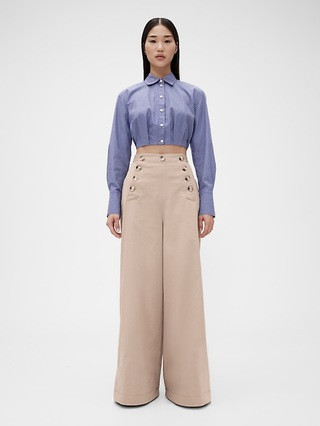 GapStudio High Rise Twill Sailor Pants | Gap (US)