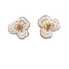 White Flower Stud Earrings | Sea Marie Designs