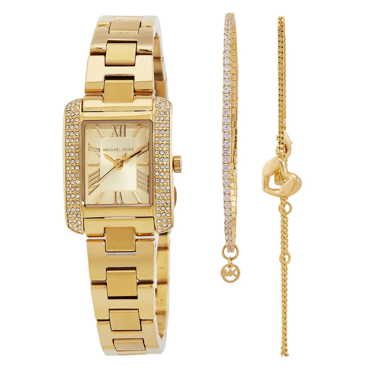 Michael Kors Emery Quartz Gold Dial Ladies Watch and Bracelets Gift Set MK7510SET | Walmart (US)