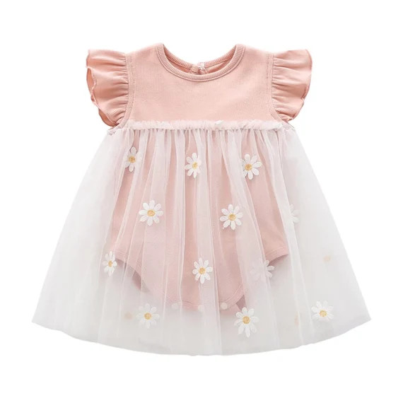 Baby Girl Floral Print Romper Dress Baby Girl Clothes | Etsy | Etsy (US)