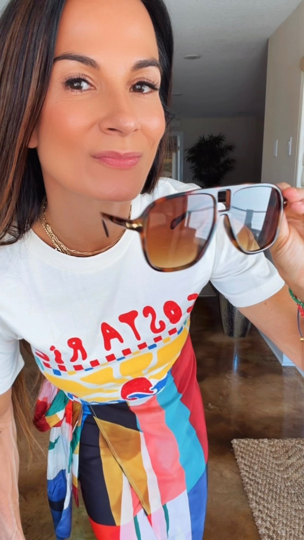 Color therapy but make it fashion 🌈✨
This silky wrap skirt + casual tee combo is giving “vacation energy with zero effort” and honestly… I’m obsessed. The bold colors, the flowy fit, the easy vibe — this is the kind of outfit that instantly puts me in a good mood 💃☀️

Proof that a simple tee and a statement skirt can absolutely steal the show. Paired it with oversized sunnies and a straw tote for the ultimate chic-but-fun summer look 🤍

And use code NICOLECOLEE35 for 35% off your order!

#ColorfulStyle #VacationStyle #SummerOOTD #ChicCasualStyle #NicoleColeeStyle

#LTKdayinmylife #LTKootd #LTKgrwm