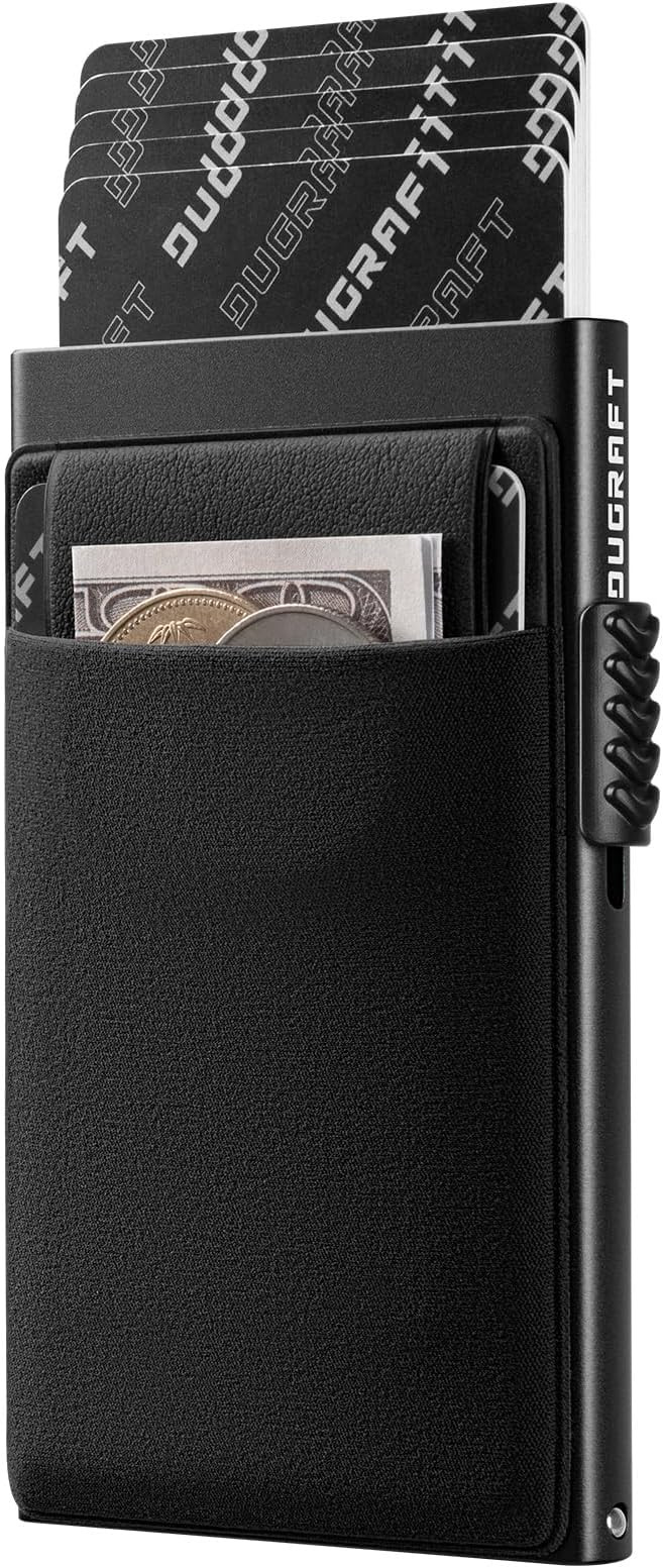 DUGRAFT Credit Card Holder with Money Pocket Mens Minimalist Slim Aluminum Metal Pop Up Wallet fo... | Amazon (US)