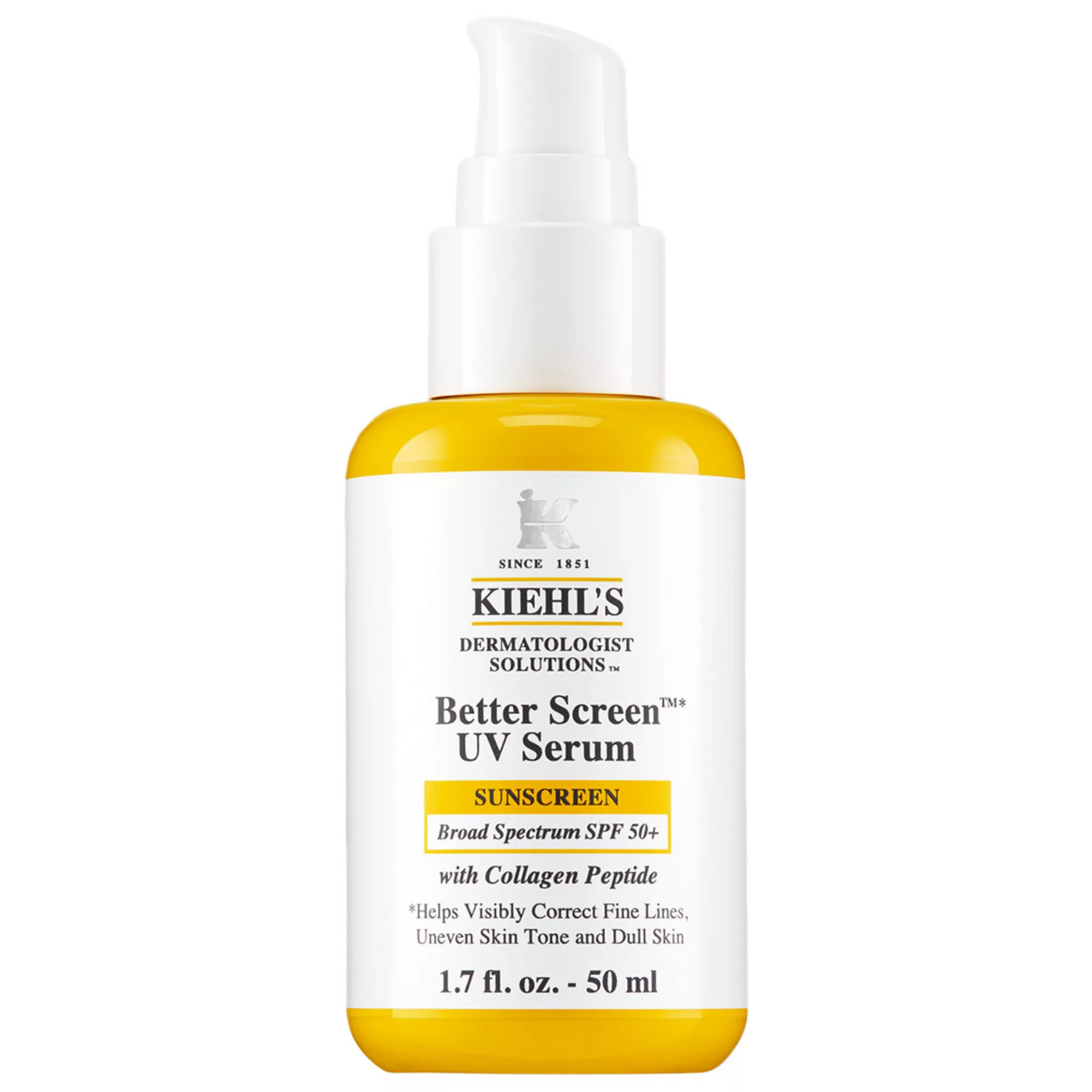 Kiehl's Since 1851 Better Screen UV Serum SPF 50+ Facial Sunscreen with Collagen Peptide | Kohl's