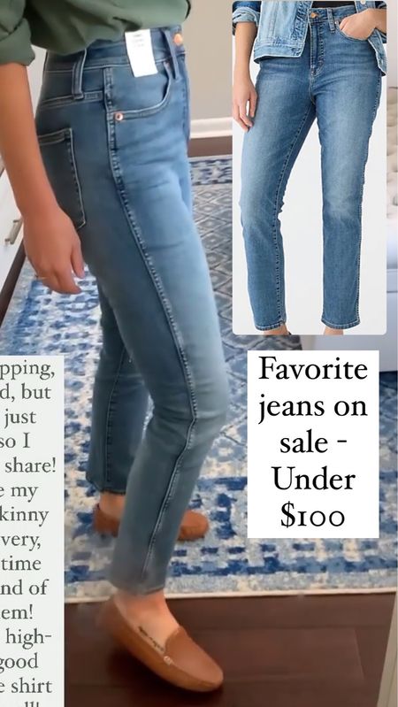 Today is the first day I’ve ever seen my favorite jeans on sale - 25% off, making them only $96!! They are a slim-straight jean, so they’re not as tight as skinny jeans, but also not super baggy. Hit right at the ankle and have a flattering high waist. Made from very soft denim. Highly recommend!!

Sizing: Fit TTS - if between sizes, size up for a bit looser fit and size down for a more fitted jean. I’m between a 26 & 27 and sized down to a 26 and they fit snug, but great!

The pictures online don’t do them justice! 

Sale alert, Jcrew, classic, preppy, affordable denim, mom style, fall fashion, winter essentials, ootd 

#LTKsalealert #LTKSeasonal #LTKfindsunder100