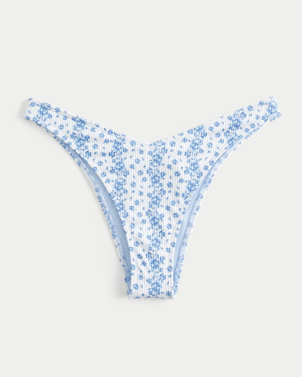 Ribbed High-Leg Cheekiest Bikini Bottom | Hollister (US)