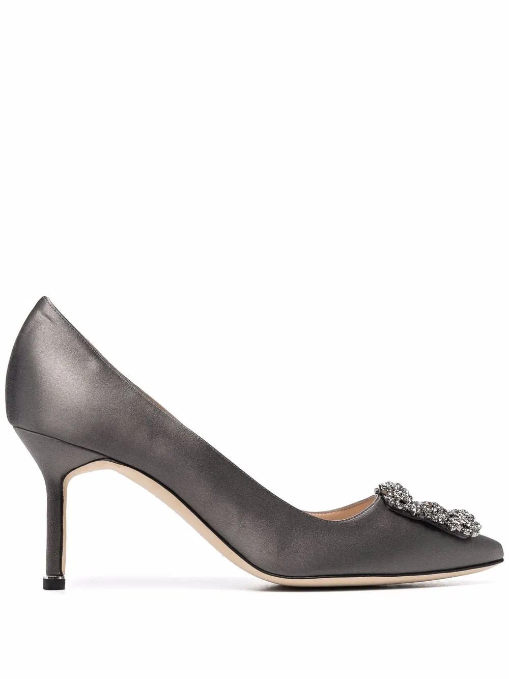 Manolo Blahnik 80mm Hangisi Jewelled Pumps - Farfetch | Farfetch Global