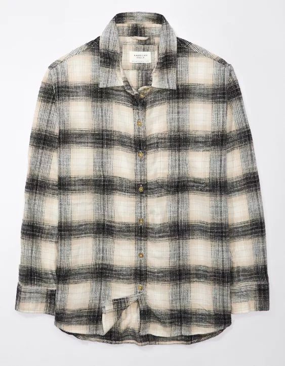 AE Oversized Plaid Flannel Shirt | American Eagle Outfitters (US & CA)