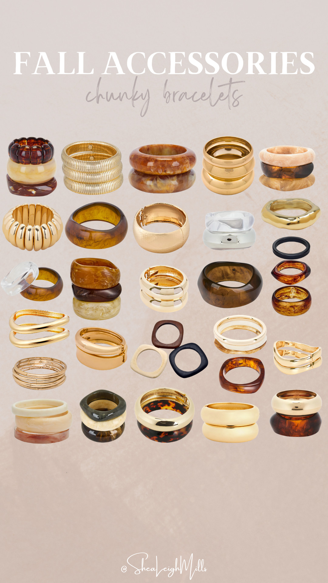 Fall accessories are here, and chunky bracelets are the moment! From tortoise to gold, these styles come in all price points—found at Revolve, Nordstrom, Amazon & Target. 

Shop your favorite stack now! 

 #FallJewelry #ChunkyBracelets #ArmCandy #LTKFallFinds #AccessoryEdit