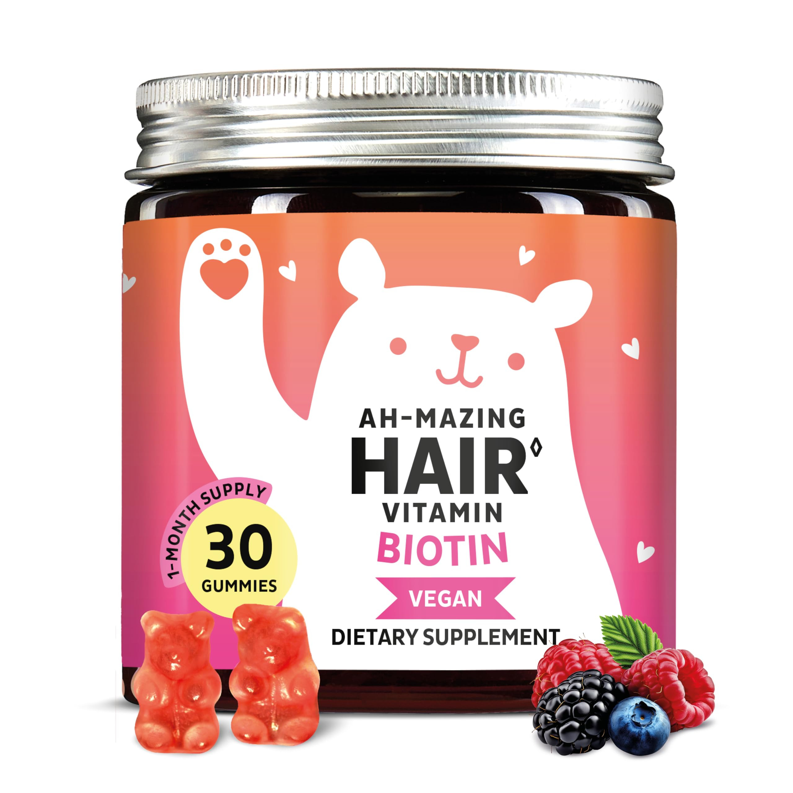 Amazon.com: Biotin Gummies for Hair, Skin & Nails. 5,000 mcg High Potency Vegan Vitamins for Fast... | Amazon (US)