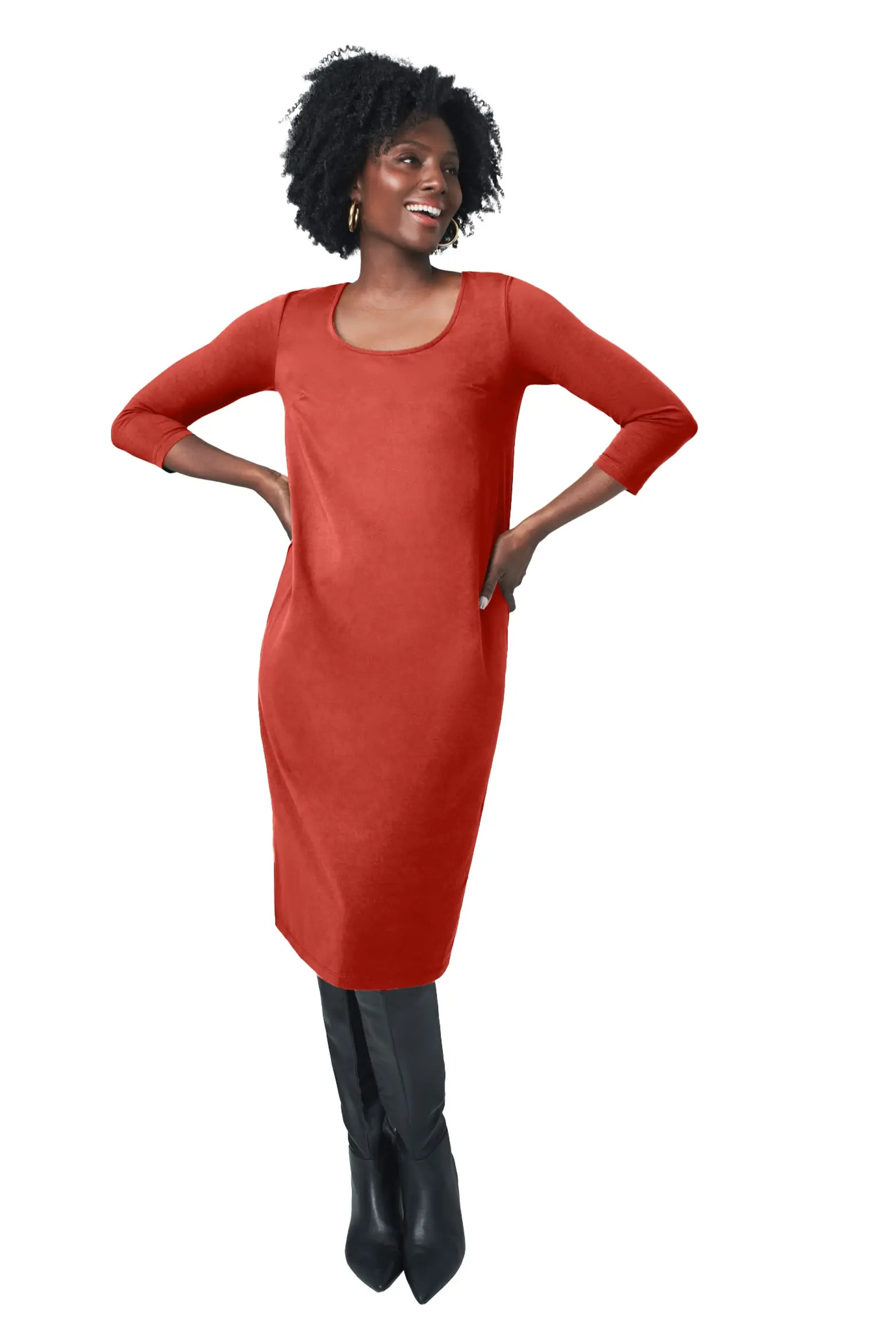 Jessica London Stretch Cotton T Shirt Dress (Women) | Nordstrom | Nordstrom