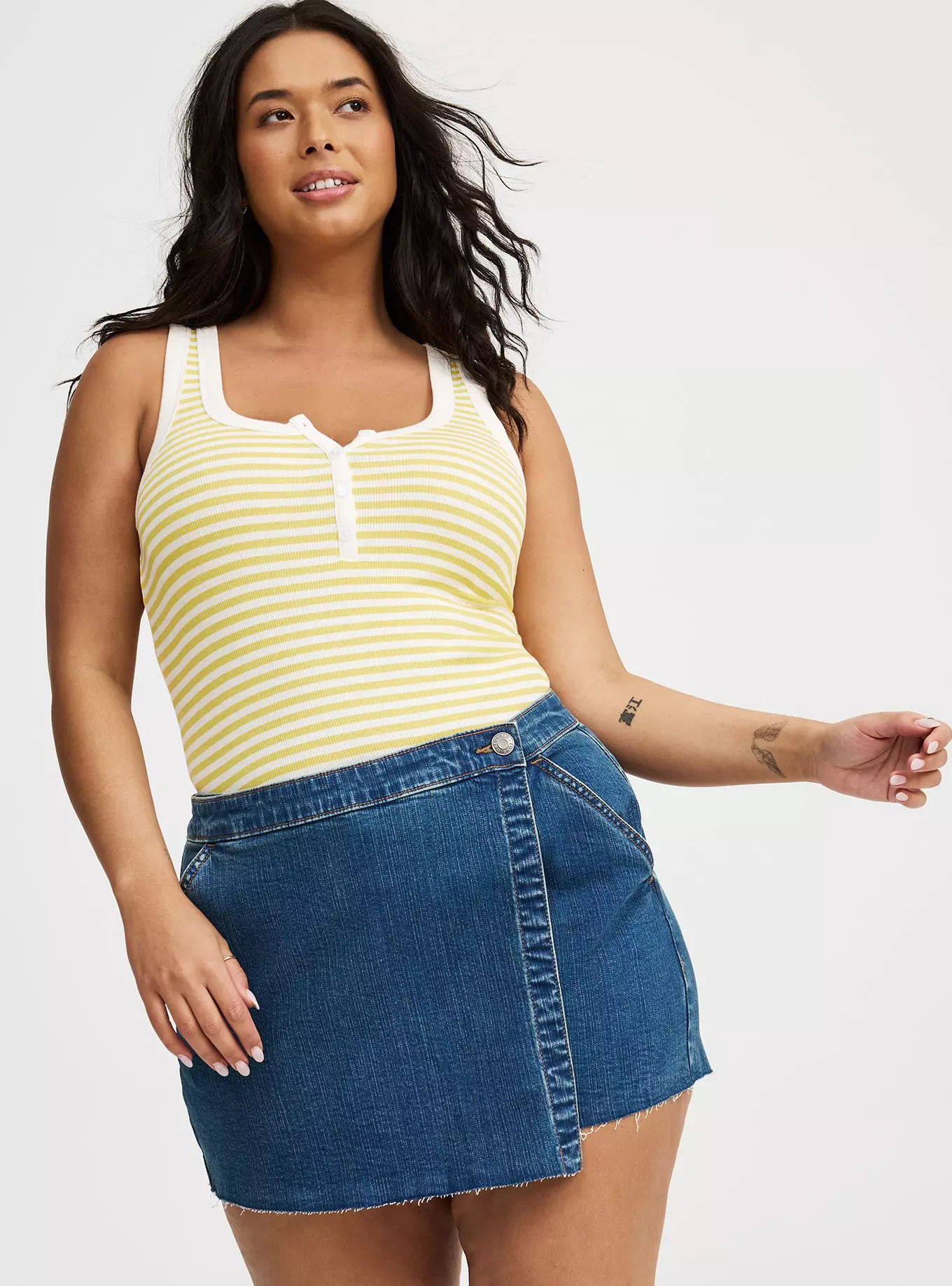 Mid-Rise Denim Skort | Torrid (US & Canada)