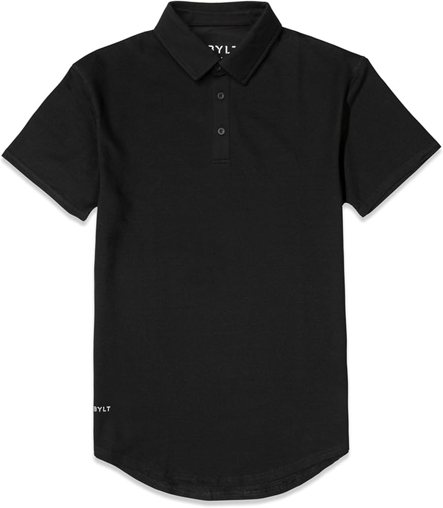 BYLT Men's Drop-Cut Polo – Collared Casual Shirt for Men – Soft Polyester, Cotton, and Spande... | Amazon (US)