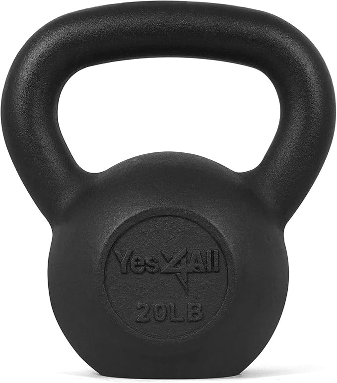 Yes4All Kettlebell Adjustable/Cast Iron/Protective Base Solid Smooth for Strength Training, Home ... | Amazon (US)