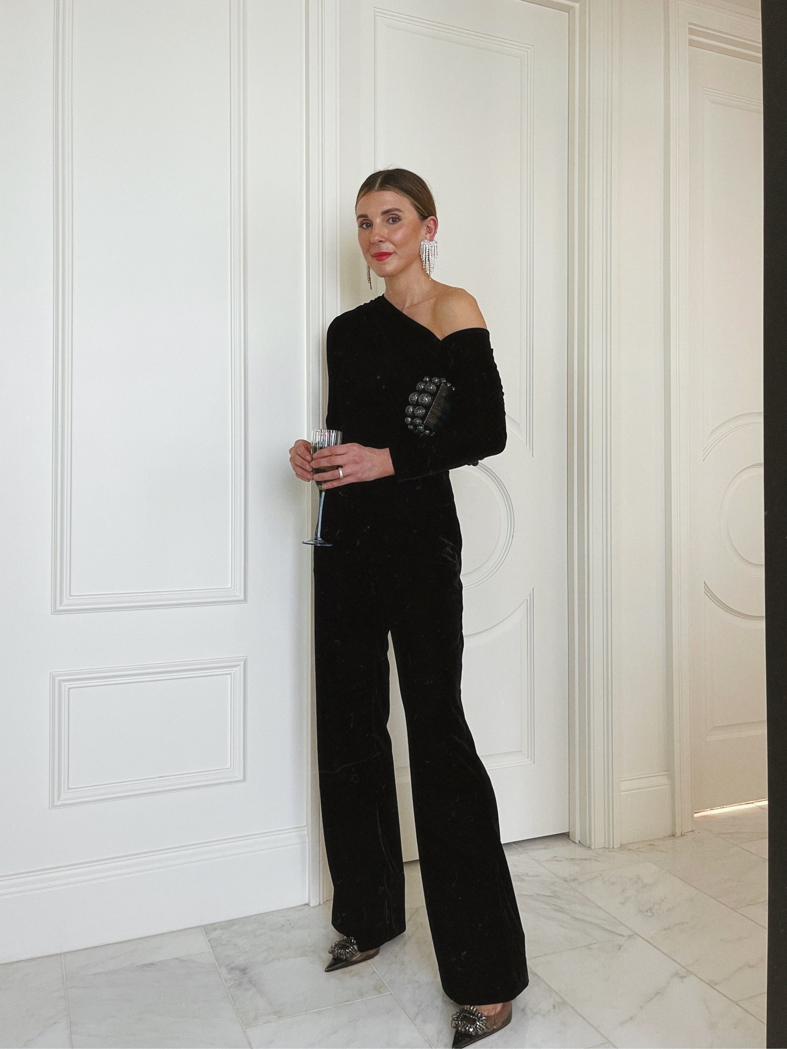 Reiss deals velvet jumpsuit