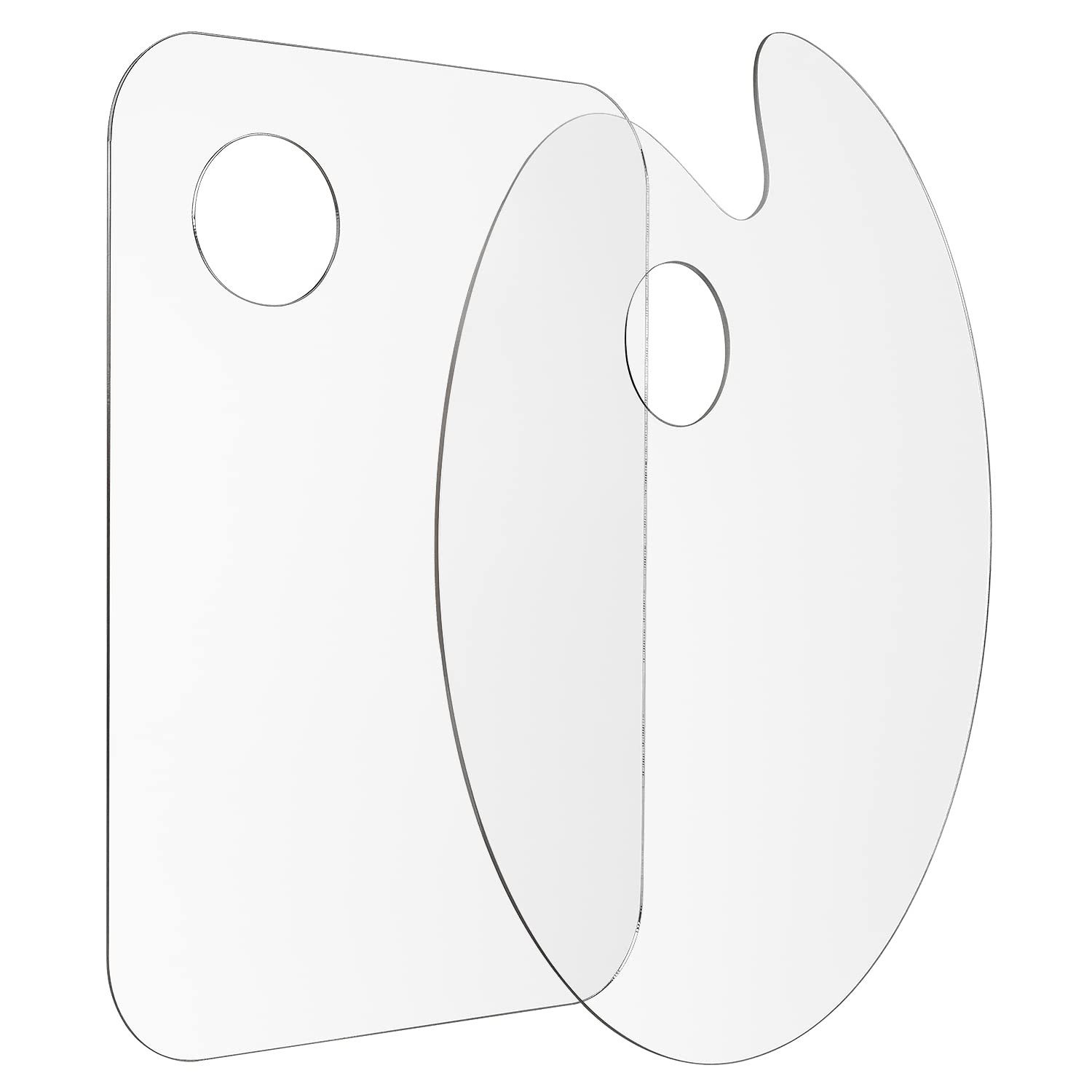 Tamaki 2 Pack 11.8 x 7.9 Inch Acrylic Paint Palette with Thumb Hole Clear Paint Pallet, Easy Clea... | Amazon (US)