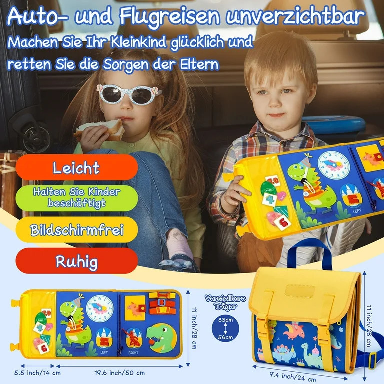 GROBRO7 Busy Board Toy Felt Storyboard Portability Backpacks Toy,Present for Christmas New Year B... | Walmart (US)